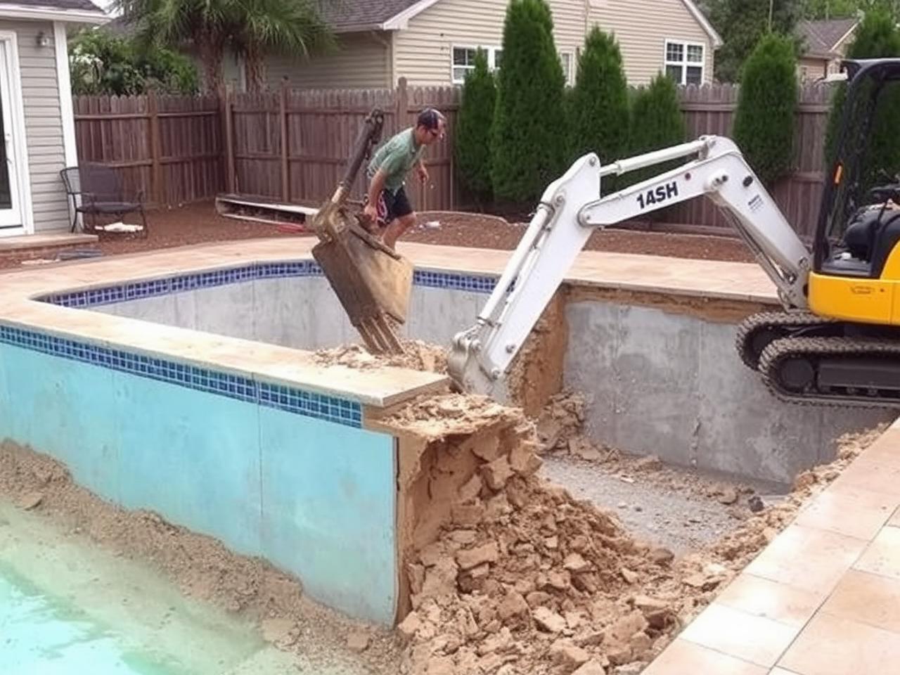 Demolición de Piscinas